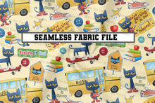 Load image into Gallery viewer, Blue Cat Goes to School - Seamless File
