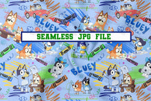 Load image into Gallery viewer, Color with Blue Dog - Seamless File
