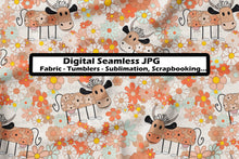 Load image into Gallery viewer, Cows &amp; Flowers - Seamless File
