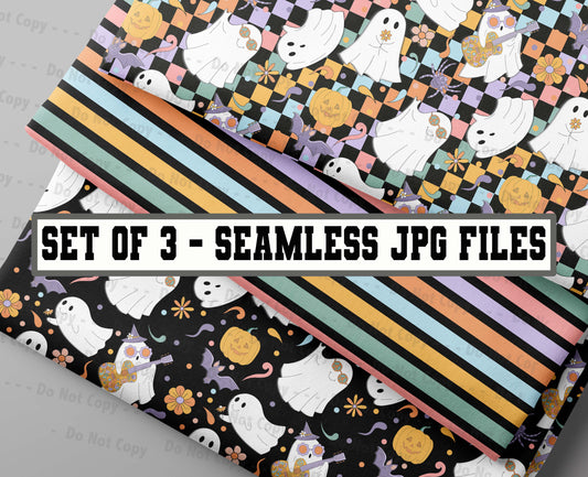 Hippie Ghosts~Set of 3- Seamless File