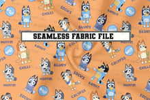 Load image into Gallery viewer, Blue Dog~orange - Seamless File
