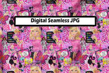 Load image into Gallery viewer, Barbie Glitter Collage- Seamless File
