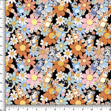 Load image into Gallery viewer, Blue Daisies ~ Blue Dog ~ Black     RTS
