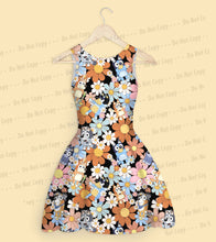Load image into Gallery viewer, Blue Daisies ~ Blue Dog ~ Black     RTS
