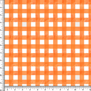 Carrot Watercolor Gingham   RTS