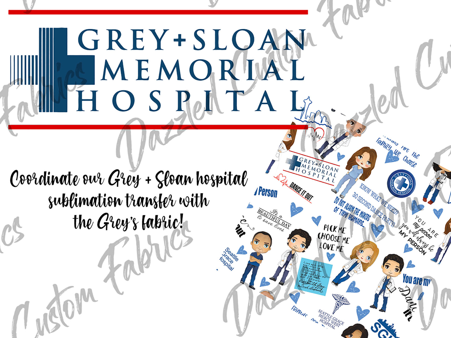 Grey's Hospital - Sublimation Transfer/Digital Image