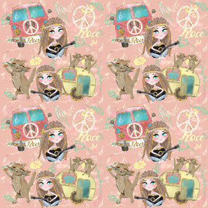 Hippie Girl with Campers      RTS