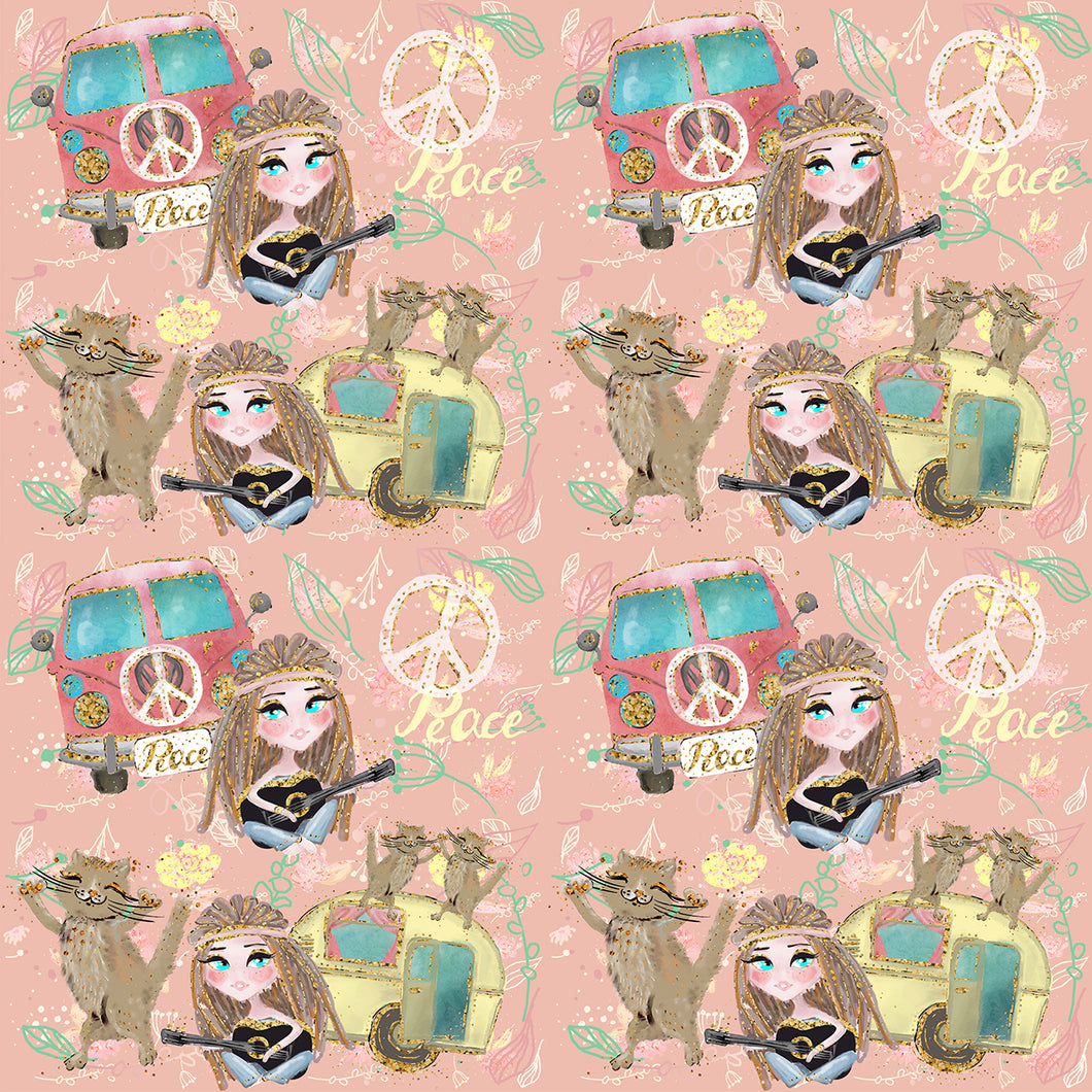 Hippie Girl with Campers      RTS