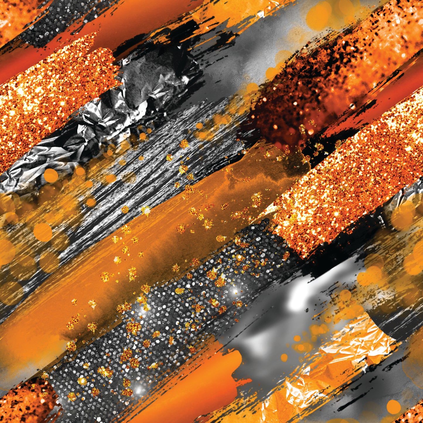 Halloween Orange and Black Brushstrokes RTS