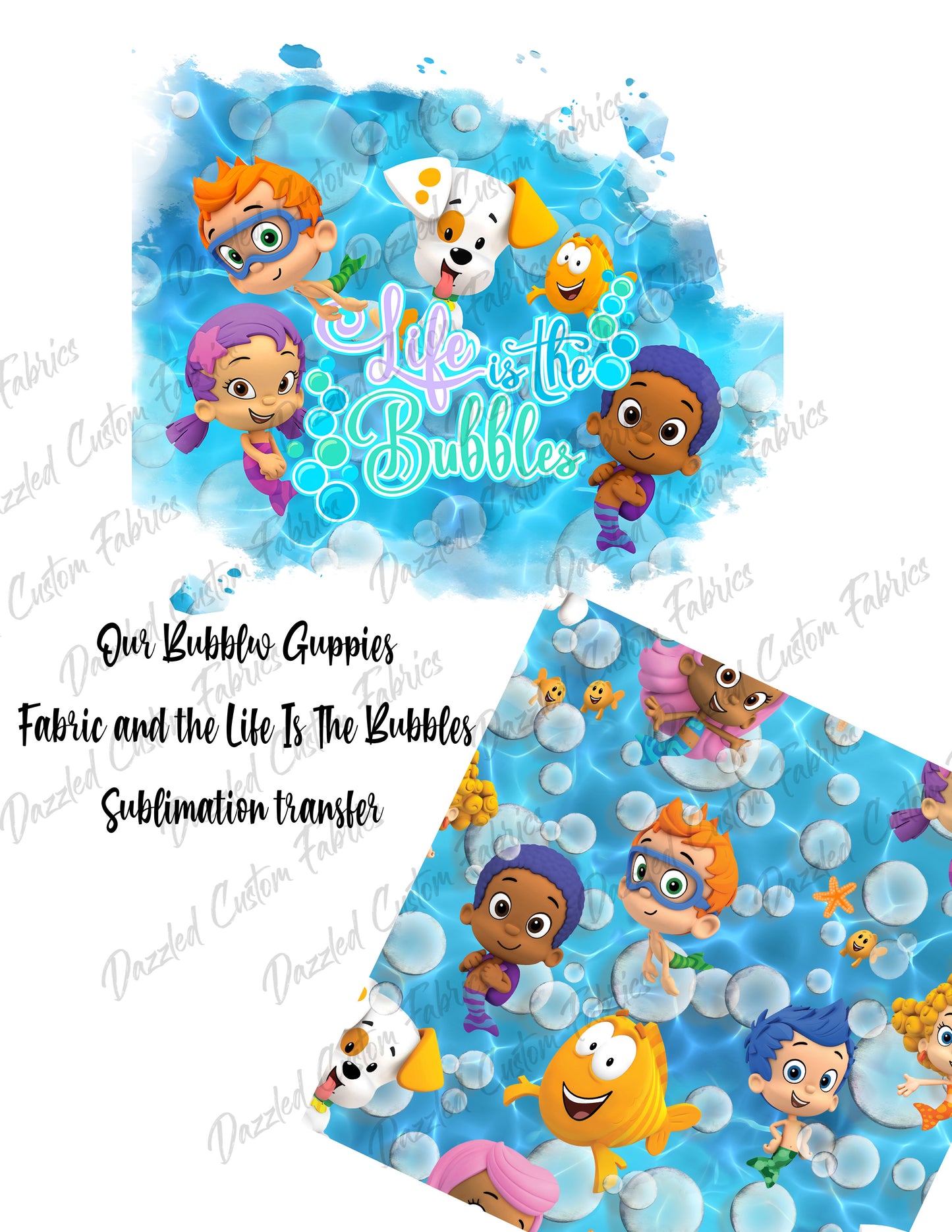 Life Is The Bubbles - Sublimation Transfer/Digital Image