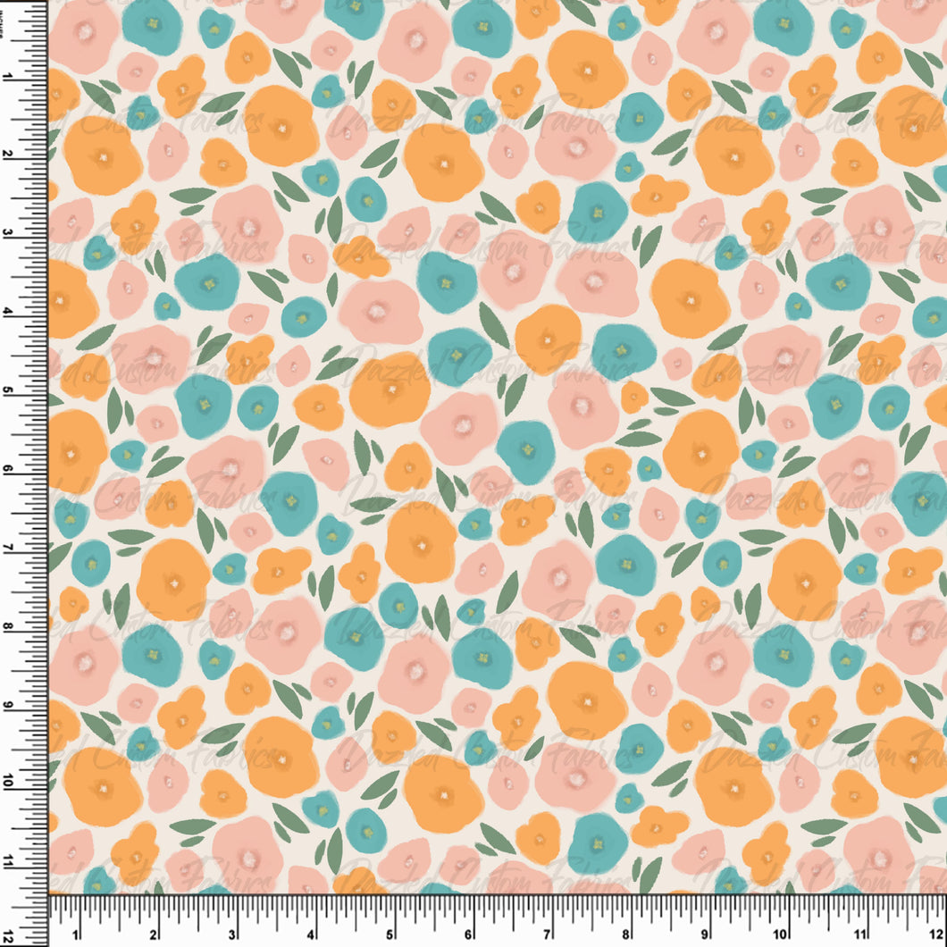 Muted Multi Color Flowers    RTS