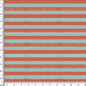 Muted Rust Stripes (Daisies)     RTS