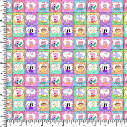 The Pink Pig & Friends - Pastel Quilt    RTS