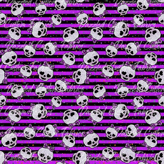 Purple Stripe Skulls   RTS