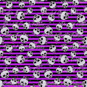 Purple Stripe Skulls   RTS