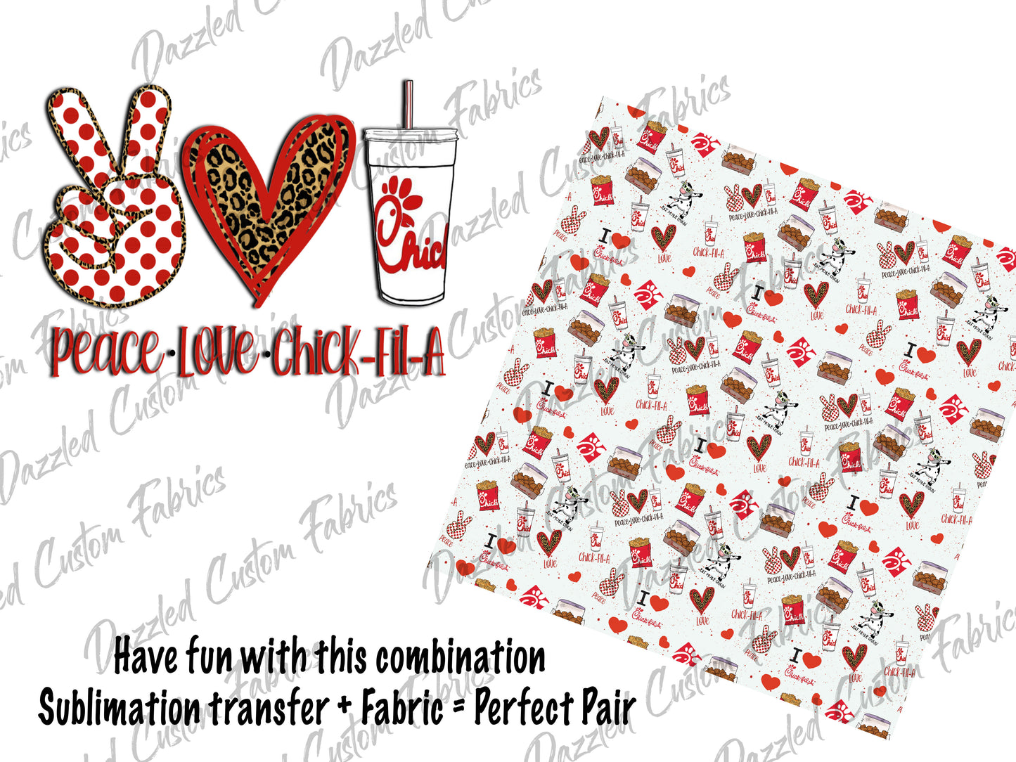 Peace, Love & Chicken Sandwiches - Sublimation Transfer/Digital Image