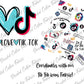 Peace Love Tik Tok - Sublimation Transfer/Digital Image