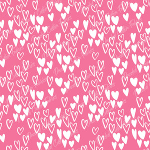 Pink Drawn Hearts  RTS