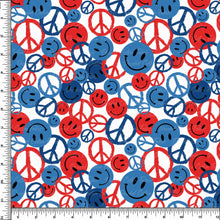 Load image into Gallery viewer, Red White Blue ~Peace &amp; Smiles - RTS
