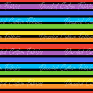 Rainbow Stripe Black   RTS