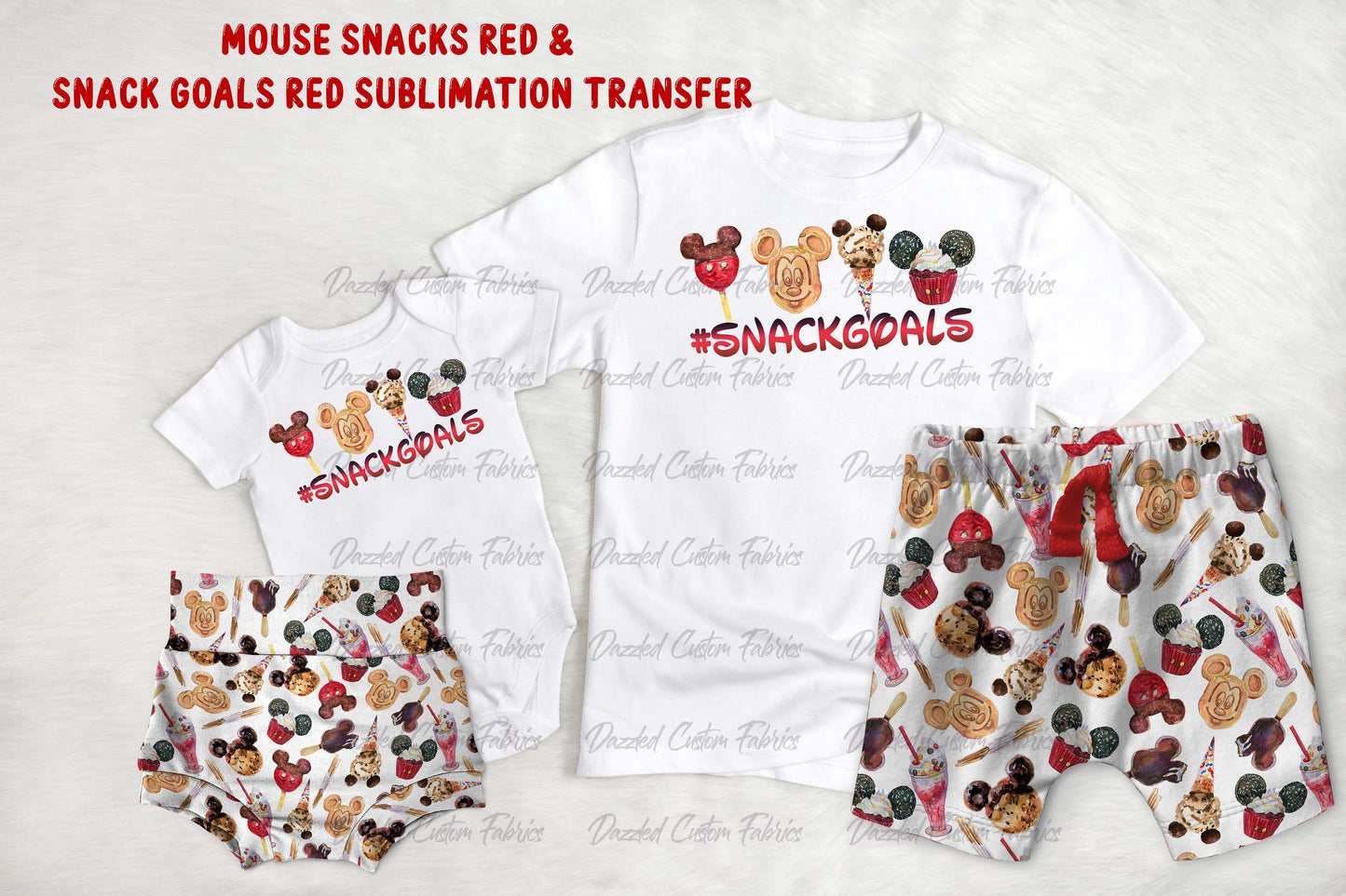 Red - Mouse Snack Goals Sublimation Transfer