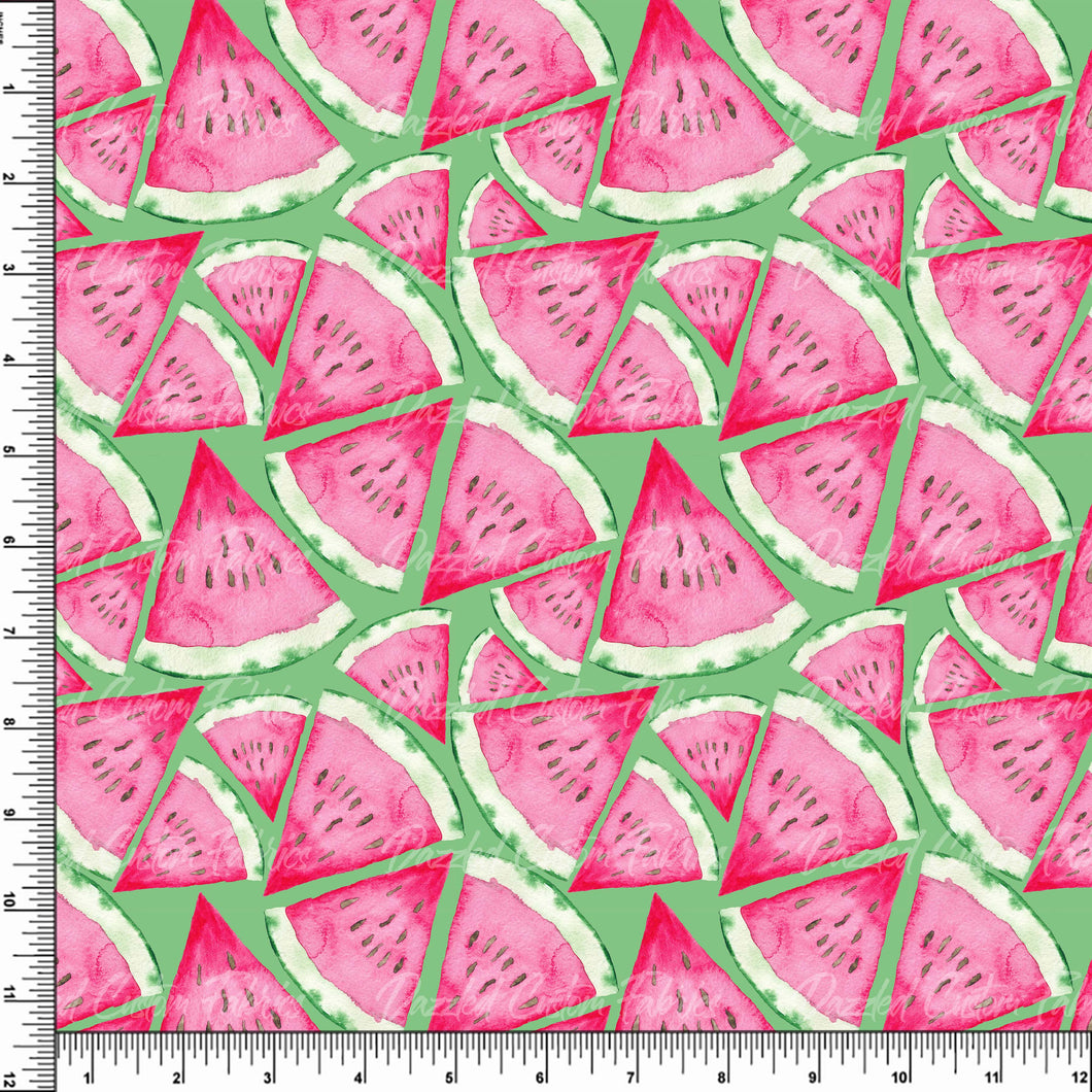 Watercolor Watermelon -Green    RTS