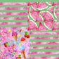 Watercolor Watermelon Stripe    RTS