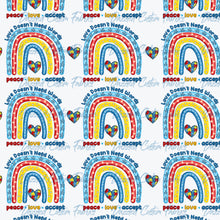 Load image into Gallery viewer, Autism Rainbow - Peace, Love, Accept   RTS
