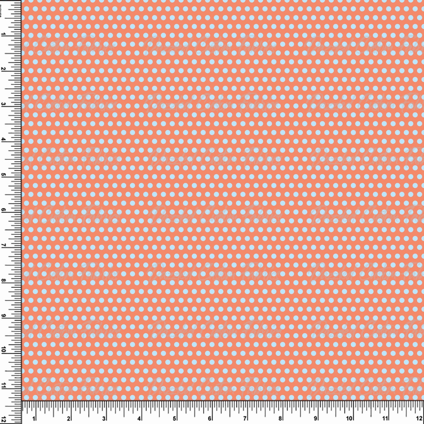Coral Teal Small Dots    RTS