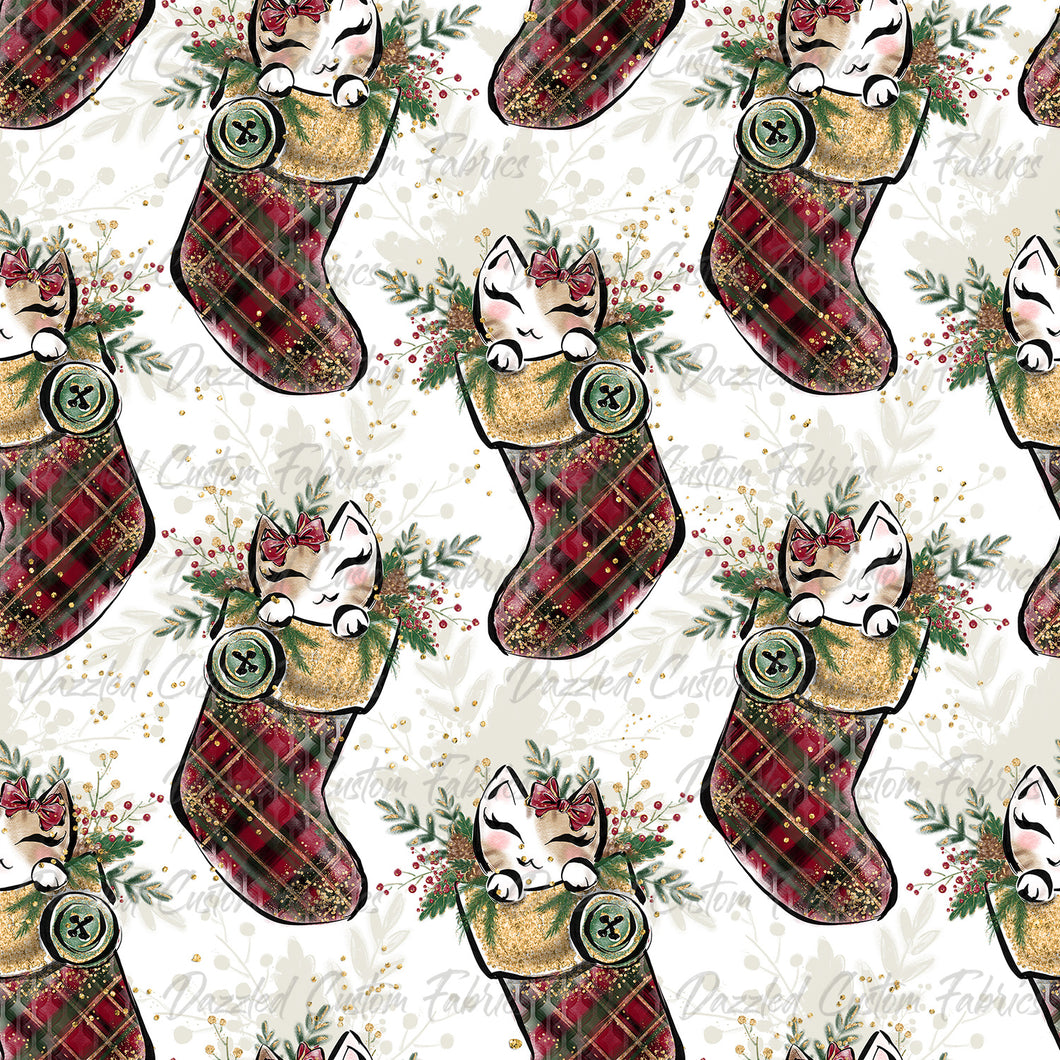 Kitten Plaid Stockings      RTS