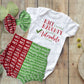 Naughty Nice  1/2 & 1/2 Bow Fabric    RTS