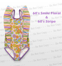 Load image into Gallery viewer, 60&#39;s Smile Floral Stripe- PRE-ORDER
