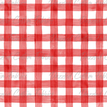 Load image into Gallery viewer, Red Watercolor Gingham     RTS
